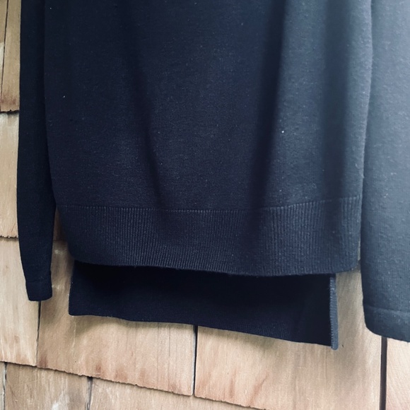 Lululemon Without Tags High Low Raglan Sweater  Wool Blend Knit Black Ptp 23” - Picture 8 of 14